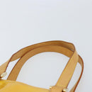 LOUIS VUITTON Monogram Vernis Columbus Tote Bag Lime Yellow M91047 Auth BA10623-8
