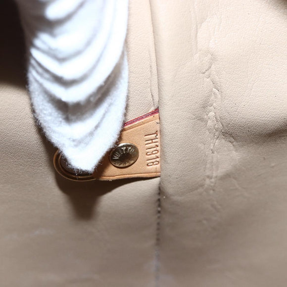 LOUIS VUITTON Monogram Vernis Houston Hand Bag Beige M91004 LV Auth BA10625