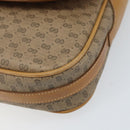 GUCCI Micro GG Supreme Web Sherry Line Shoulder Bag PVC Beige Gold Auth BA10628-9