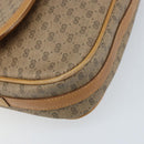 GUCCI Micro GG Supreme Web Sherry Line Shoulder Bag PVC Beige Gold Auth BA10628-14