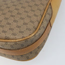 GUCCI Micro GG Supreme Web Sherry Line Shoulder Bag PVC Beige Gold Auth BA10628-15