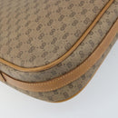 GUCCI Micro GG Supreme Web Sherry Line Shoulder Bag PVC Beige Gold Auth BA10628-16