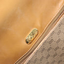 GUCCI Micro GG Supreme Web Sherry Line Shoulder Bag PVC Beige Gold Auth BA10628-18