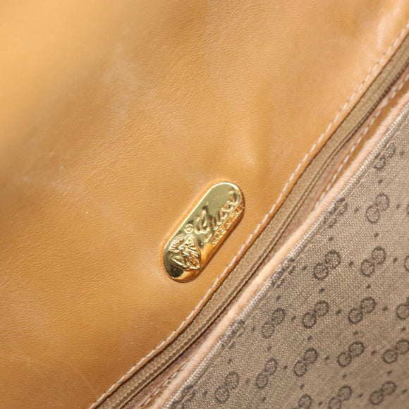 GUCCI Micro GG Supreme Web Sherry Line Shoulder Bag PVC Beige Gold Auth BA10628