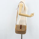GUCCI Micro GG Supreme Web Sherry Line Shoulder Bag PVC Beige Gold Auth BA10628-22