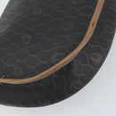Christian Dior Honeycomb Canvas Shoulder Bag PVC Black Gold Auth BA10631-13