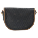 Christian Dior Honeycomb Canvas Shoulder Bag PVC Black Gold Auth BA10631-3