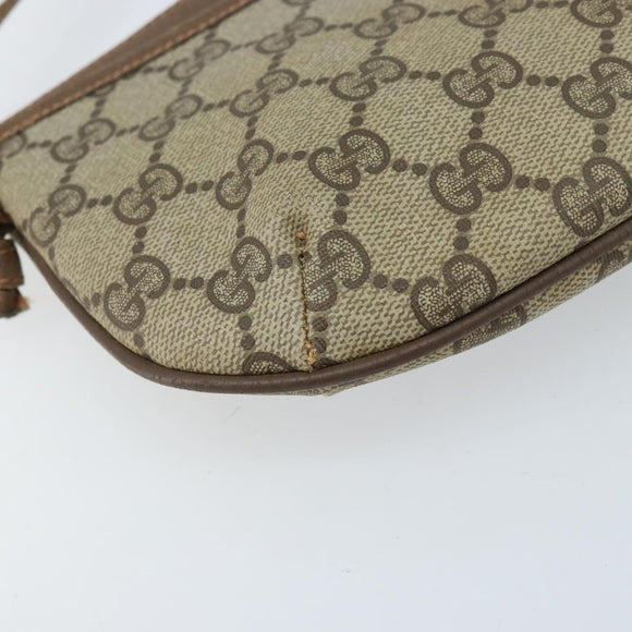 GUCCI GG Supreme Shoulder Bag PVC Beige Gold 904 02 020 Auth BA10634