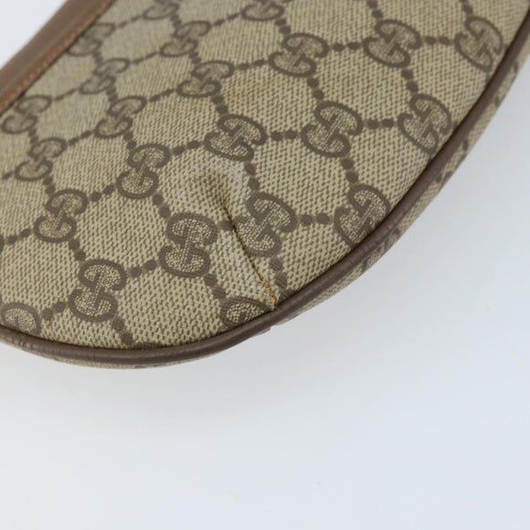GUCCI GG Supreme Shoulder Bag PVC Beige Gold 904 02 020 Auth BA10634