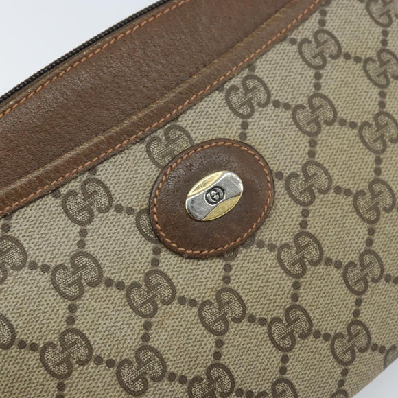 GUCCI GG Supreme Shoulder Bag PVC Beige Gold 904 02 020 Auth BA10634