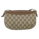 GUCCI GG Supreme Shoulder Bag PVC Beige Gold 904 02 020 Auth BA10634-3