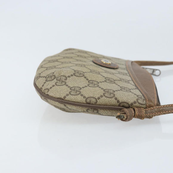GUCCI GG Supreme Shoulder Bag PVC Beige Gold 904 02 020 Auth BA10634