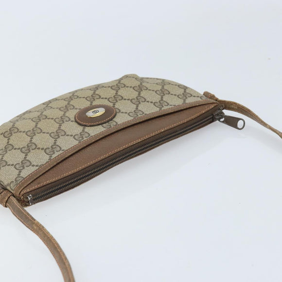 GUCCI GG Supreme Shoulder Bag PVC Beige Gold 904 02 020 Auth BA10634