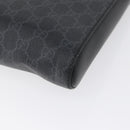 GUCCI GG Supreme Sherry Line Shoulder Bag PVC Black Silver 523599 Auth BA10640-16