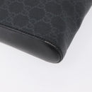 GUCCI GG Supreme Sherry Line Shoulder Bag PVC Black Silver 523599 Auth BA10640-17