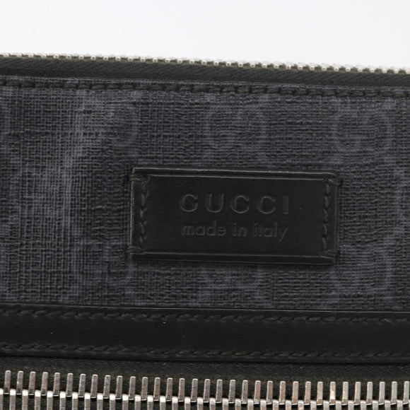 GUCCI GG Supreme Sherry Line Shoulder Bag PVC Black Silver 523599 Auth BA10640