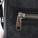 GUCCI GG Supreme Sherry Line Shoulder Bag PVC Black Silver 523599 Auth BA10640-19