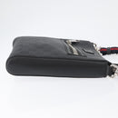 GUCCI GG Supreme Sherry Line Shoulder Bag PVC Black Silver 523599 Auth BA10640-3