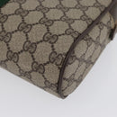 GUCCI GG Supreme Web Sherry Line Clutch Bag PVC Beige Gold 010 378 Auth BA10641-11