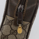GUCCI GG Supreme Web Sherry Line Clutch Bag PVC Beige Gold 010 378 Auth BA10641-12
