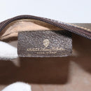 GUCCI GG Supreme Web Sherry Line Clutch Bag PVC Beige Gold 010 378 Auth BA10641-13