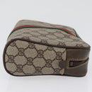GUCCI GG Supreme Web Sherry Line Clutch Bag PVC Beige Gold 010 378 Auth BA10641-4