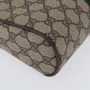 GUCCI GG Supreme Web Sherry Line Clutch Bag PVC Beige Gold 010 378 Auth BA10641-8