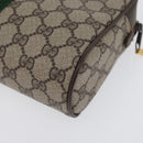 GUCCI GG Supreme Web Sherry Line Clutch Bag PVC Beige Gold 010 378 Auth BA10641-9