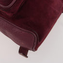 GUCCI Bamboo Backpack Suede Purple Gold 003 1705 0030 Auth BA10642-12