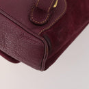GUCCI Bamboo Backpack Suede Purple Gold 003 1705 0030 Auth BA10642-14
