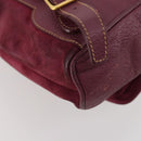 GUCCI Bamboo Backpack Suede Purple Gold 003 1705 0030 Auth BA10642-15