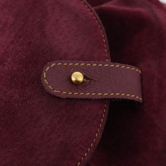 GUCCI Bamboo Backpack Suede Purple Gold 003 1705 0030 Auth BA10642