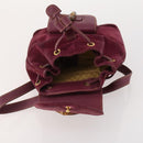 GUCCI Bamboo Backpack Suede Purple Gold 003 1705 0030 Auth BA10642-18