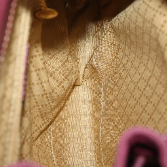 GUCCI Bamboo Backpack Suede Purple Gold 003 1705 0030 Auth BA10642