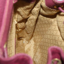 GUCCI Bamboo Backpack Suede Purple Gold 003 1705 0030 Auth BA10642-20