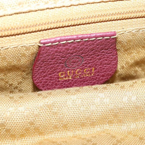 GUCCI Bamboo Backpack Suede Purple Gold 003 1705 0030 Auth BA10642