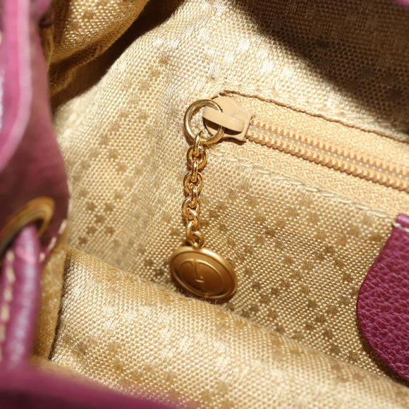 GUCCI Bamboo Backpack Suede Purple Gold 003 1705 0030 Auth BA10642