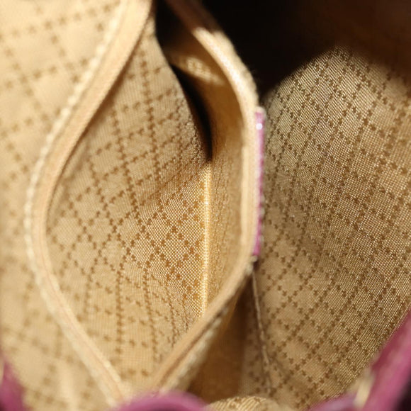 GUCCI Bamboo Backpack Suede Purple Gold 003 1705 0030 Auth BA10642