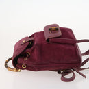 GUCCI Bamboo Backpack Suede Purple Gold 003 1705 0030 Auth BA10642-5