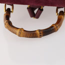 GUCCI Bamboo Backpack Suede Purple Gold 003 1705 0030 Auth BA10642-7