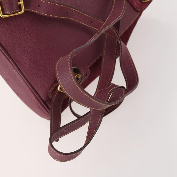 GUCCI Bamboo Backpack Suede Purple Gold 003 1705 0030 Auth BA10642