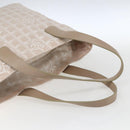 CHANEL New Travel Line Tote Bag Nylon Beige Silver CC Auth BA10644-7