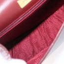 CARTIER Must Line Umhängetasche Leder Bordeaux Gold Auth BA10646-11