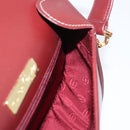 CARTIER Must Line Umhängetasche Leder Bordeaux Gold Auth BA10646-18