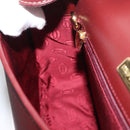 CARTIER Must Line Umhängetasche Leder Bordeaux Gold Auth BA10646-19