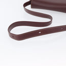 CARTIER Must Line Umhängetasche Leder Bordeaux Gold Auth BA10646-7