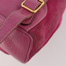 GUCCI Bamboo Backpack Suede Pink Gold 003 58 0030 Auth BA10647-14