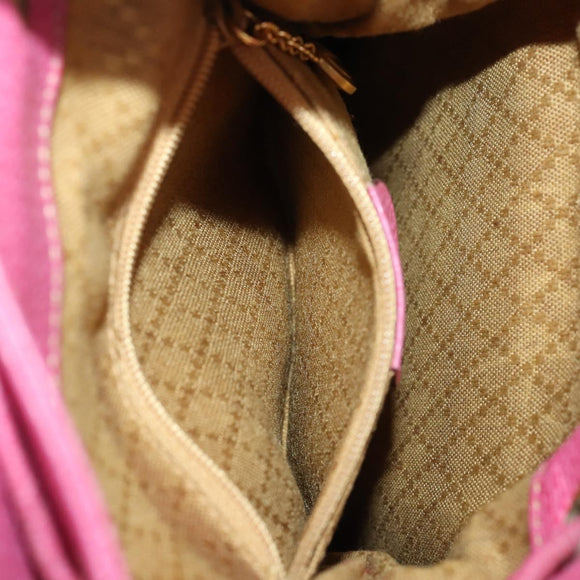 GUCCI Bamboo Backpack Suede Pink Gold 003 58 0030 Auth BA10647