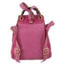GUCCI Bamboo Backpack Suede Pink Gold 003 58 0030 Auth BA10647-3