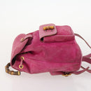 GUCCI Bamboo Backpack Suede Pink Gold 003 58 0030 Auth BA10647-5